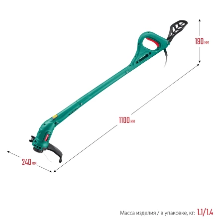 ЗУБР 300 Вт, ш/с 25 см, сетевой триммер (ТСН-25-300) купить в Нижневартовске