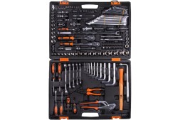 Набор инструментов, 1/2", 1/4", CrV, в кейсе 142 предм Вихрь 73/6/7/13