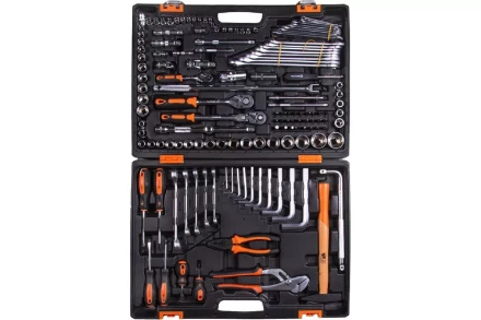 Набор инструментов, 1/2", 1/4", CrV, в кейсе 142 предм Вихрь 73/6/7/13 купить в Нижневартовске