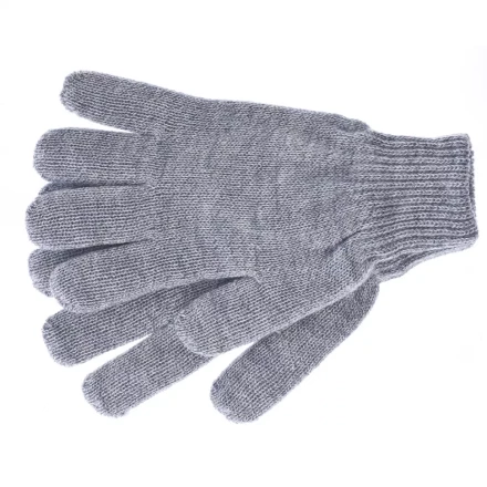Перчатки трикотажные акрил двойные серое мулине двойная манжета Сибртех Россия 68684 купить в Нижневартовске
