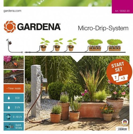 Комплект микрокапельного полива базовый с таймером GARDENA купить в Нижневартовске
