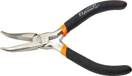 Длинногубцы Mini 130 мм никелированные изогнутые авторазжим SPARTA 17822 купить в Нижневартовске