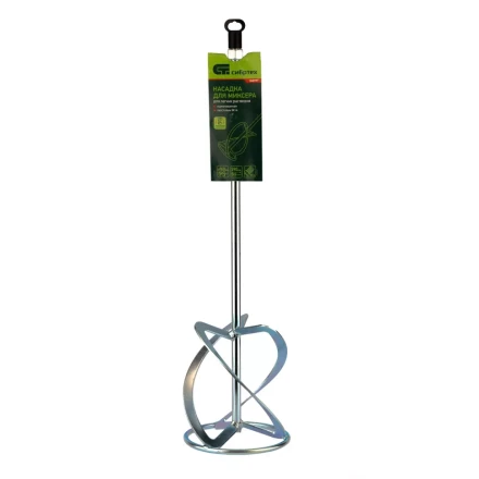 Насадка для миксера, для легких растворов Сибртех, 160 х 590 мм, оцинкованная, хвостовик резьба М14, 848997 купить в Нижневартовске