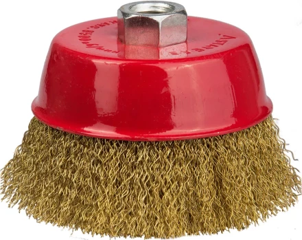 STAYER "PROFESSIONAL". Щетка чашечная для УШМ, витая стальная латунированная проволока 0,3мм, 75ммхМ14 35125-075_z01 купить в Нижневартовске