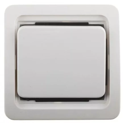 Выключатель СВЕТОЗАР "ГАММА" одноклавишный, без подсветки, цвет белый, 10А/~250В SV-54130-W купить в Нижневартовске