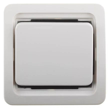 Выключатель СВЕТОЗАР "ГАММА" одноклавишный, без подсветки, цвет белый, 10А/~250В SV-54130-W купить в Нижневартовске