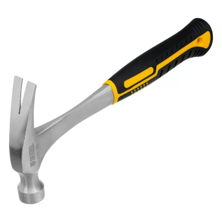 Молоток-гвоздодер 350 г Denzel, цельнометаллический, двухкомпонентная рукоятка 10422 купить в Нижневартовске