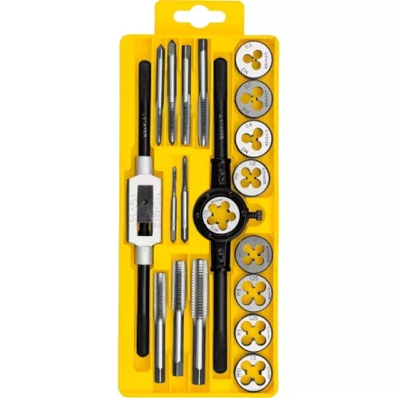 Набор метчиков и плашек STAYER "MASTER", метчикодержатель 1шт, плашкодержатель 1шт, метчики 9шт, плашки 9шт, 20 предметов 28012-H20 купить в Нижневартовске