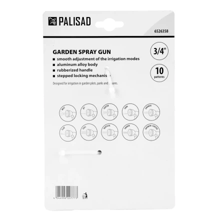 Пистолет-распылитель Palisad 6526358, 10 режимов, металлический корпус купить в Нижневартовске