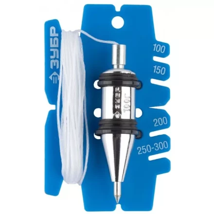 Отвес ЗУБР "ЭКСПЕРТ" строительный со шнуром и безопасным наконечником, 100 г 06347-10_z01 купить в Нижневартовске