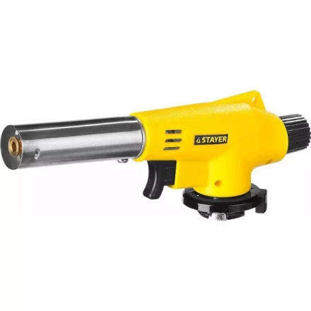 Газовая горелка "MaxTerm" на баллон, STAYER "MASTER" 55584, с пьезоподжигом, регулировка пламени, цанговое соединение, 1300С 55584 купить в Нижневартовске