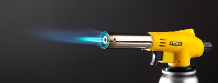 Газовая горелка &quot;MaxTerm&quot; на баллон, STAYER &quot;MASTER&quot; 55584, с пьезоподжигом, регулировка пламени, цанговое соединение, 1300С 55584 купить в Нижневартовске