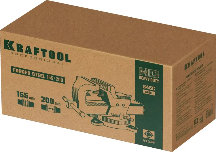 Тиски KRAFTOOL FORGE кованные стальные 32700-200 купить в Нижневартовске