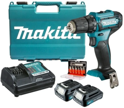 Дрель-шуруповерт Makita DF333DYX14,12В,2х1,5Ач Li-ion