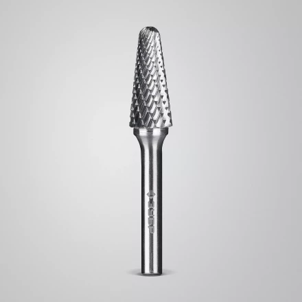 Зубр Твердосплавная борфреза L - конус с закругленным углом 28°, 12 х 28 мм, радиус 3.0 мм (28810-12-28) купить в Нижневартовске