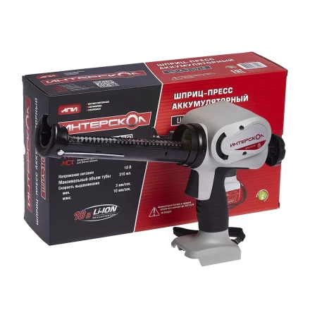 Пистолет для герметика ИНТЕРСКОЛ ШПА-310/18 шприц-пресс аккумуляторный Li-ion АПИ (картон, без аккум., ЗУ) купить в Нижневартовске