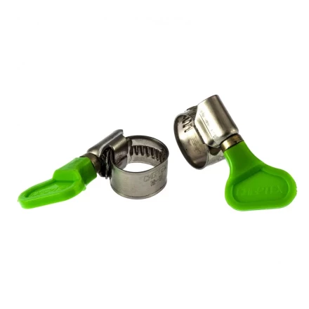 Хомуты металлические червячные 10-16 мм ширина 12 мм W4 с ключом 2 шт Сибртех 476483 купить в Нижневартовске