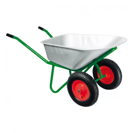 Тачка садово-строительная двухколесная усиленная грузоподъемность 320 кг объем 100 л Kronwerk 689235 купить в Нижневартовске