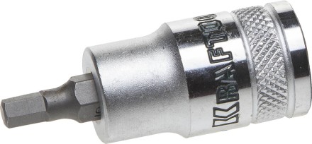 Торцовая бита-головка KRAFTOOL &quot;INDUSTRIE QUALITAT&quot;, материал S2, HEX, сатинированная, 1/2&quot;, H5 27908-05_z01 купить в Нижневартовске