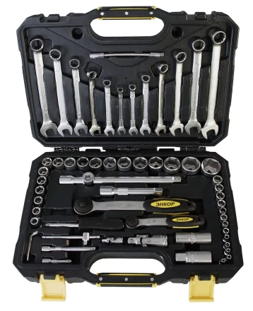 Набор инструмента 60 предметов пластиковый кейс 57056 купить в Нижневартовске