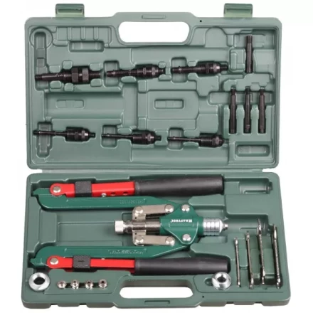 Заклепочник складной, KRAFTOOL "RS-77" 31182, резьбовые М4,М5,М6,М8,М10,М12, вытяжные d=2,4-6,4 мм и штифты М4,М5,М6,М8, из Al, стали, нерж стали 31182 купить в Нижневартовске