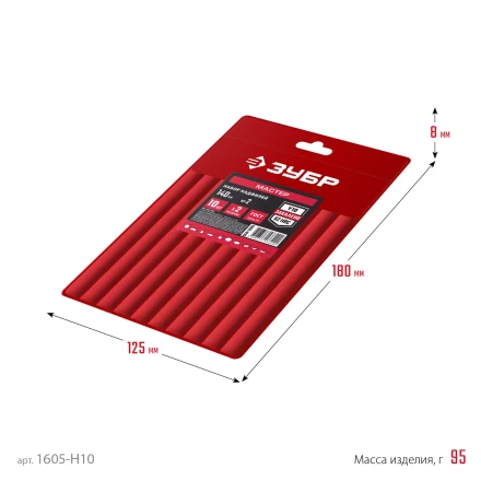 ЗУБР 10 шт, 140 мм, набор надфилей в чехле (1605-H10) купить в Нижневартовске
