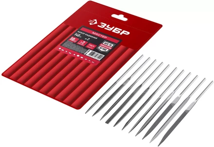 ЗУБР 10 шт, 140 мм, набор надфилей в чехле (1605-H10) купить в Нижневартовске