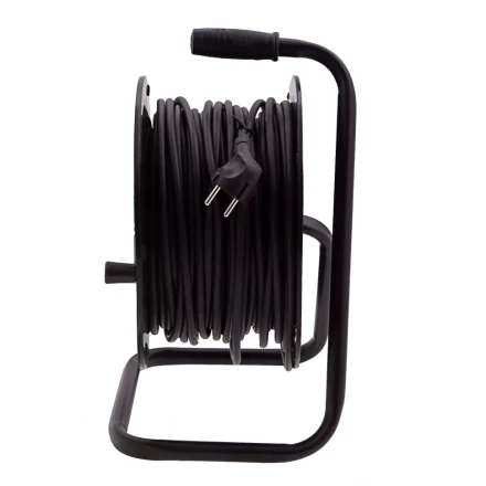 Удлинитель силовой 50 м, 16А, тип УХ10, ПВС, на кабельной катушке, 4 розетки без заземления Сибртех 95865 купить в Нижневартовске