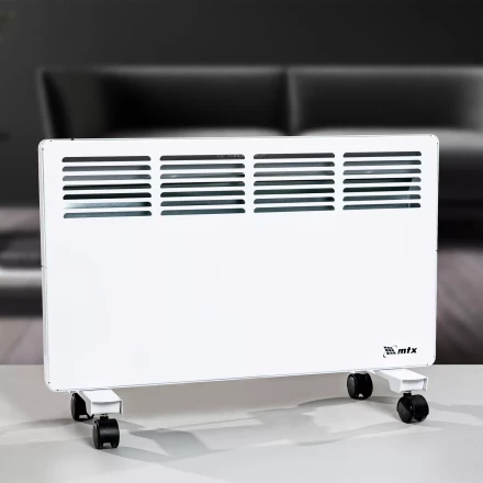 Конвектор электрический КМ-1500.2, 230 В, 1500 Вт, X-образный нагреватель, колеса, термостат // MTX 98125 купить в Нижневартовске