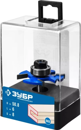 ЗУБР 50.8 x 6 мм, хвостовик 8 мм, фреза горизонтально-пазовая, Профессионал (28757-50.8-6) купить в Нижневартовске