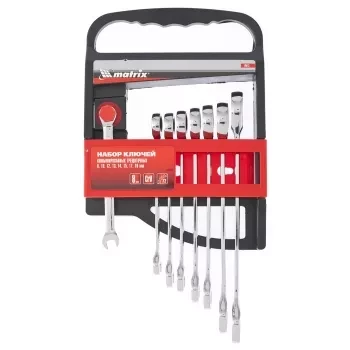 Набор ключей комбинированных трещеточных 8 штук Matrix 14513 купить в Нижневартовске