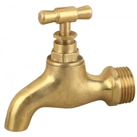 Кран ЗУБР сливной водоразборный, латунный, 1/2" 51218-1/2 купить в Нижневартовске