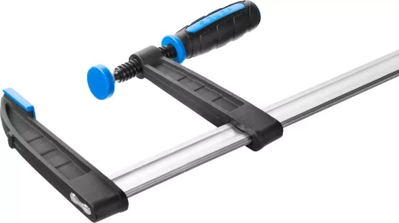 Струбцина ЗУБР "ПРОФЕССИОНАЛ", тип "F", двухкомпонентная ручка, стальная закаленная рейка, 120х800мм 32155-120-800 купить в Нижневартовске