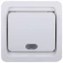 Выключатель СВЕТОЗАР "ГАММА" одноклавишный, с подсветкой, цвет белый, 10А/~250В SV-54131-W купить в Нижневартовске
