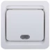 Выключатель СВЕТОЗАР "ГАММА" одноклавишный, с подсветкой, цвет белый, 10А/~250В SV-54131-W купить в Нижневартовске