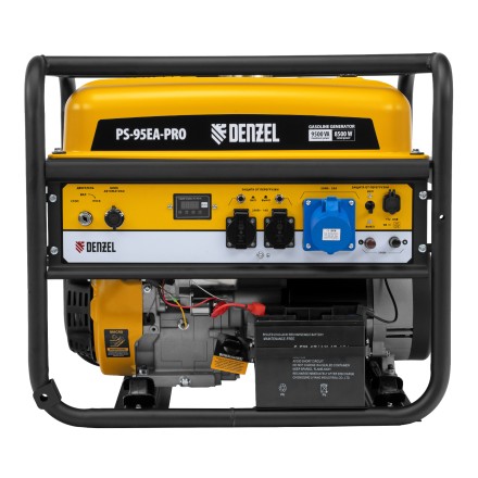 Генератор бензиновый Denzel PS-95EA-PRO, 9,5 кВт, 230 В, 40 л, разъём ATS, эл.старт купить в Нижневартовске