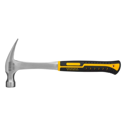 Молоток-гвоздодер 450 г Denzel, цельнометаллический, двухкомпонентная рукоятка, 10423 купить в Нижневартовске