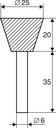Шарошка абразивная Трапеция 25х20х6 мм Энкор 21664 купить в Нижневартовске