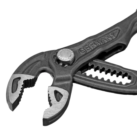 Клещи переставные Denzel 17905, кнопочный механизм, обливные рукоятки, 180 мм купить в Нижневартовске