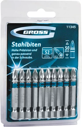 Набор бит РН2х90, сталь S2, 10шт GROSS 11379 купить в Нижневартовске
