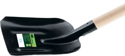 Лопата совковая Сибртех, 220х260х1400 мм, ребра жесткости, деревянный черенок, Россия, 61308 купить в Нижневартовске