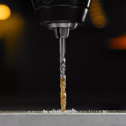 Сверло спиральное по металлу Denzel 4 x 75 мм, Р6М5, Golden Tip, 718229 купить в Нижневартовске