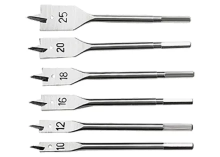 Набор сверл перовых по дереву 10-12-16-18-20-25 мм 6 шт 6-гранный хвостовик SPARTA 704055 купить в Нижневартовске