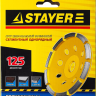 Чашка STAYER "PROFESSIONAL" алмазная сегментная однорядная, высота 22,2мм, 125мм 33382-125 купить в Нижневартовске