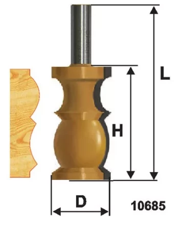 Фреза по дереву кромочная фигурная 32х57 №2 твердосплав ц/хв 12 ЭНКОР 10685 купить в Нижневартовске