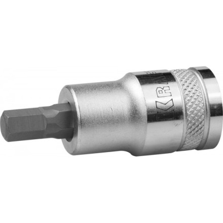 Торцовая бита-головка KRAFTOOL &quot;INDUSTRIE QUALITAT&quot;, материал S2, HEX, сатинированная, 1/2&quot;, H7 27908-07_z01 купить в Нижневартовске