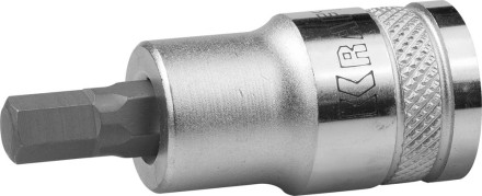 Торцовая бита-головка KRAFTOOL &quot;INDUSTRIE QUALITAT&quot;, материал S2, HEX, сатинированная, 1/2&quot;, H7 27908-07_z01 купить в Нижневартовске