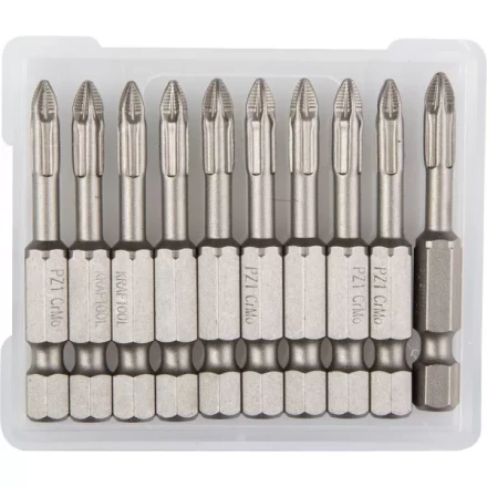 Биты "ЕХPERT" торсионные кованые, обточенные, KRAFTOOL 26123-1-50-10, Cr-Mo сталь, тип хвостовика E 1/4", PZ1, 50мм, 10шт 26123-1-50-10 купить в Нижневартовске