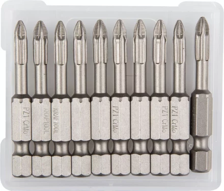 Биты "ЕХPERT" торсионные кованые, обточенные, KRAFTOOL 26123-1-50-10, Cr-Mo сталь, тип хвостовика E 1/4", PZ1, 50мм, 10шт 26123-1-50-10 купить в Нижневартовске