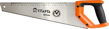 Ножовка по дереву 400 мм 7-8 TPI зуб-2D каленый зуб линейка двухкомпонентная рукоятка SPARTA 235015 купить в Нижневартовске